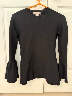 Rachel Parcell Black Bell Sleeve Blouse